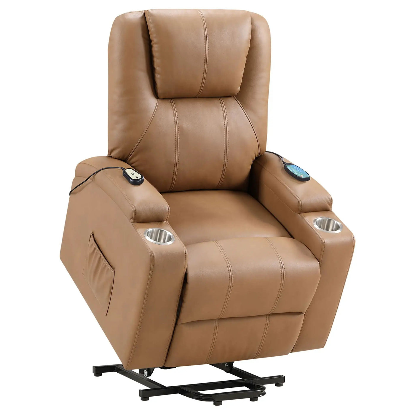 Macklin - Power Lift Massage Recliner With Heat And Dual Cupholders by HouseOfZazla