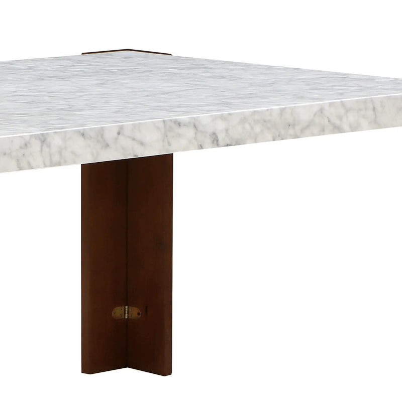 Hettie - Dining Table With Engineered Stone Top - Brown by HouseOfZazla