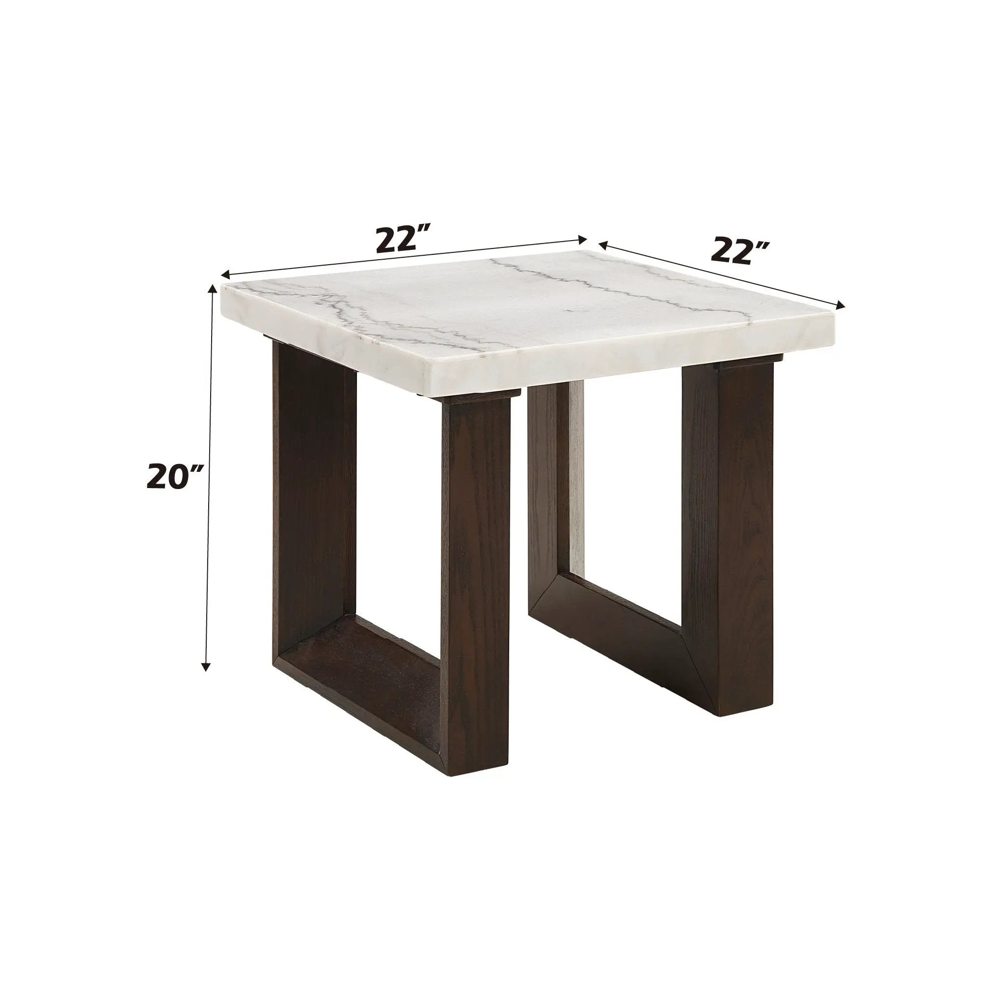 Edwyn - Natural Marble Top End Table by Unique Piece Furniture