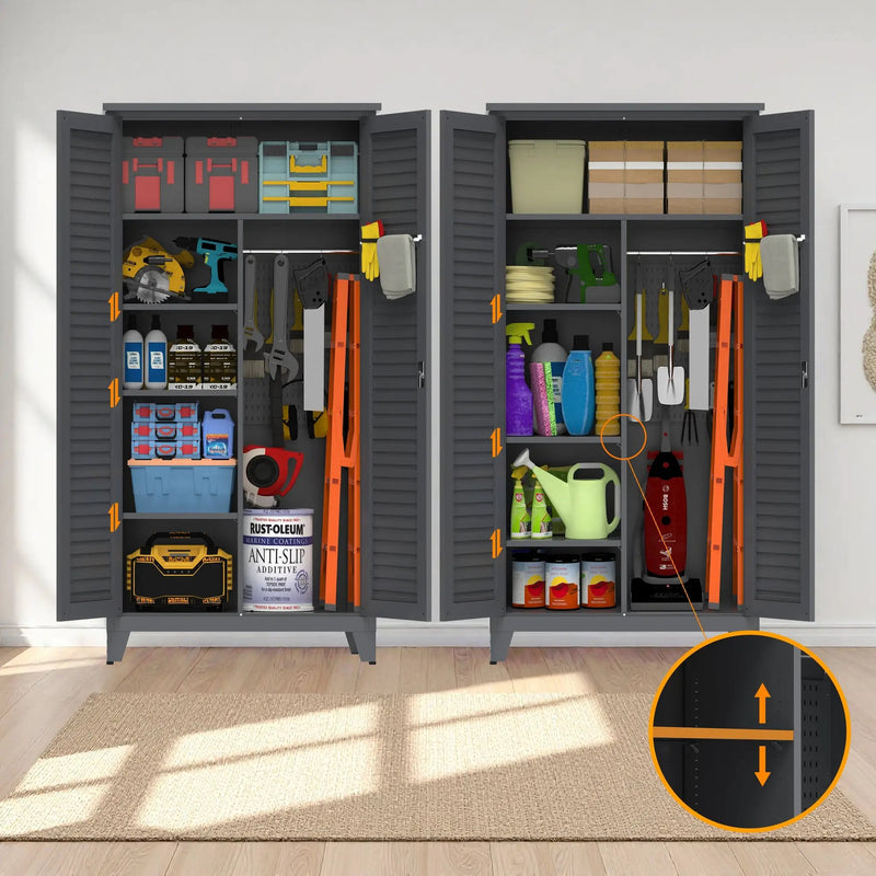 73'' Tall Metal Tool Storage Cabinet by HouseOfZazla