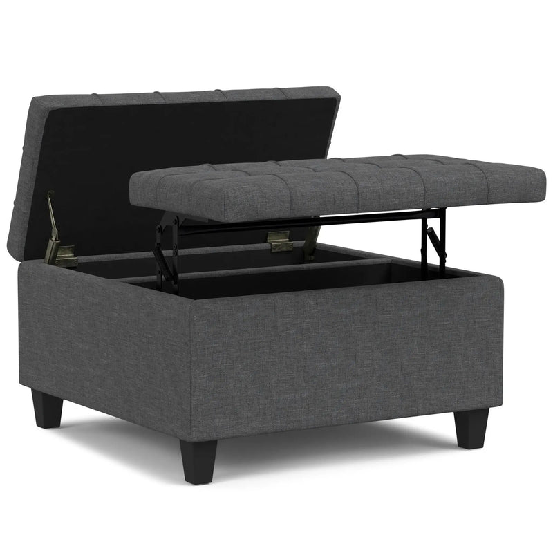 Harrison - Upholstered Coffee Table Storage Ottoman by Unique Piece Furniture