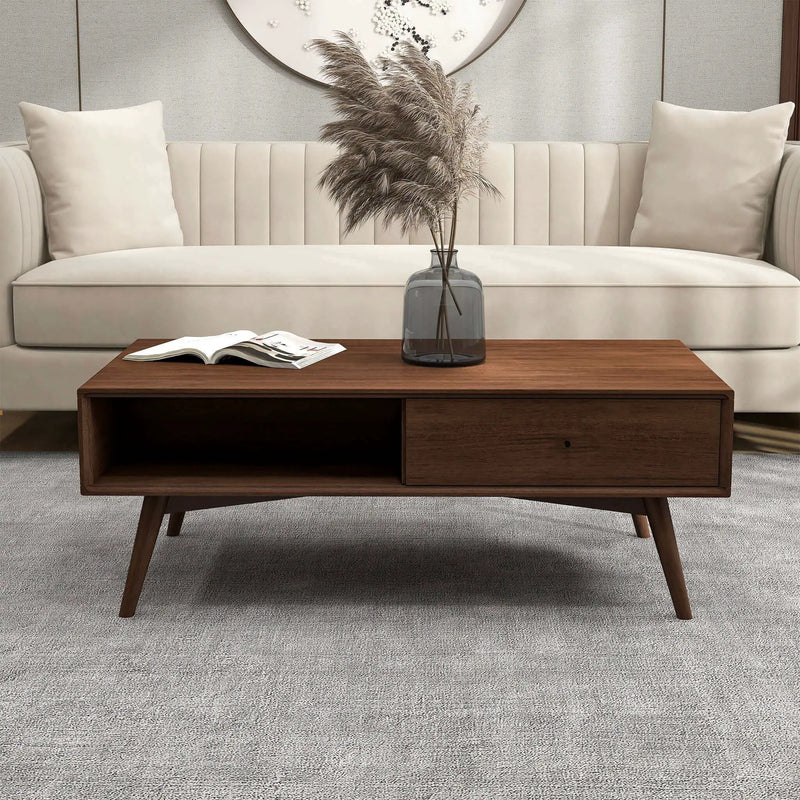 Caroline - Coffee Table - Walnut Brown by HouseOfZazla