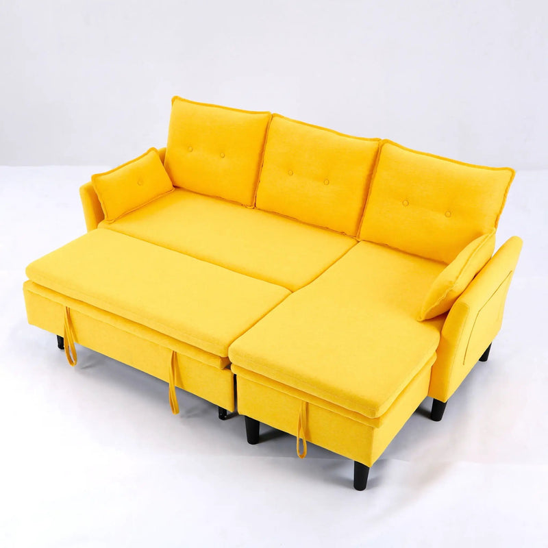 L-Shaped Reversible Chaise Sectional Sofa With Storage by HouseOfZazla