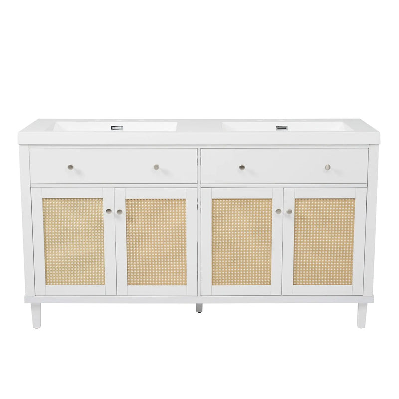 Bathroom Vanity With Double Sink, Large Storage Space by HouseOfZazla