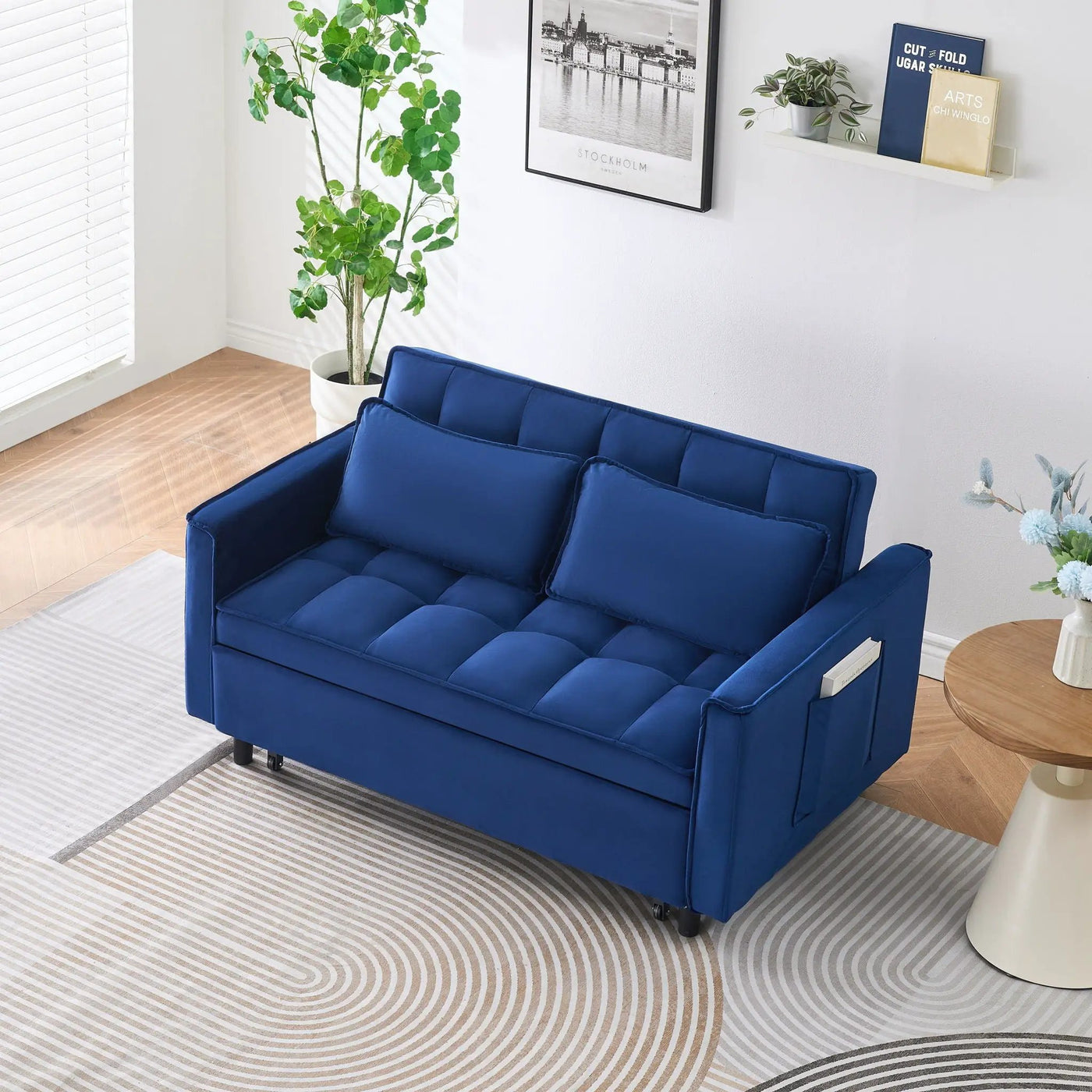 Sofa Bed With Pockets, 3 In 1 Convertible For Living Room by HouseOfZazla