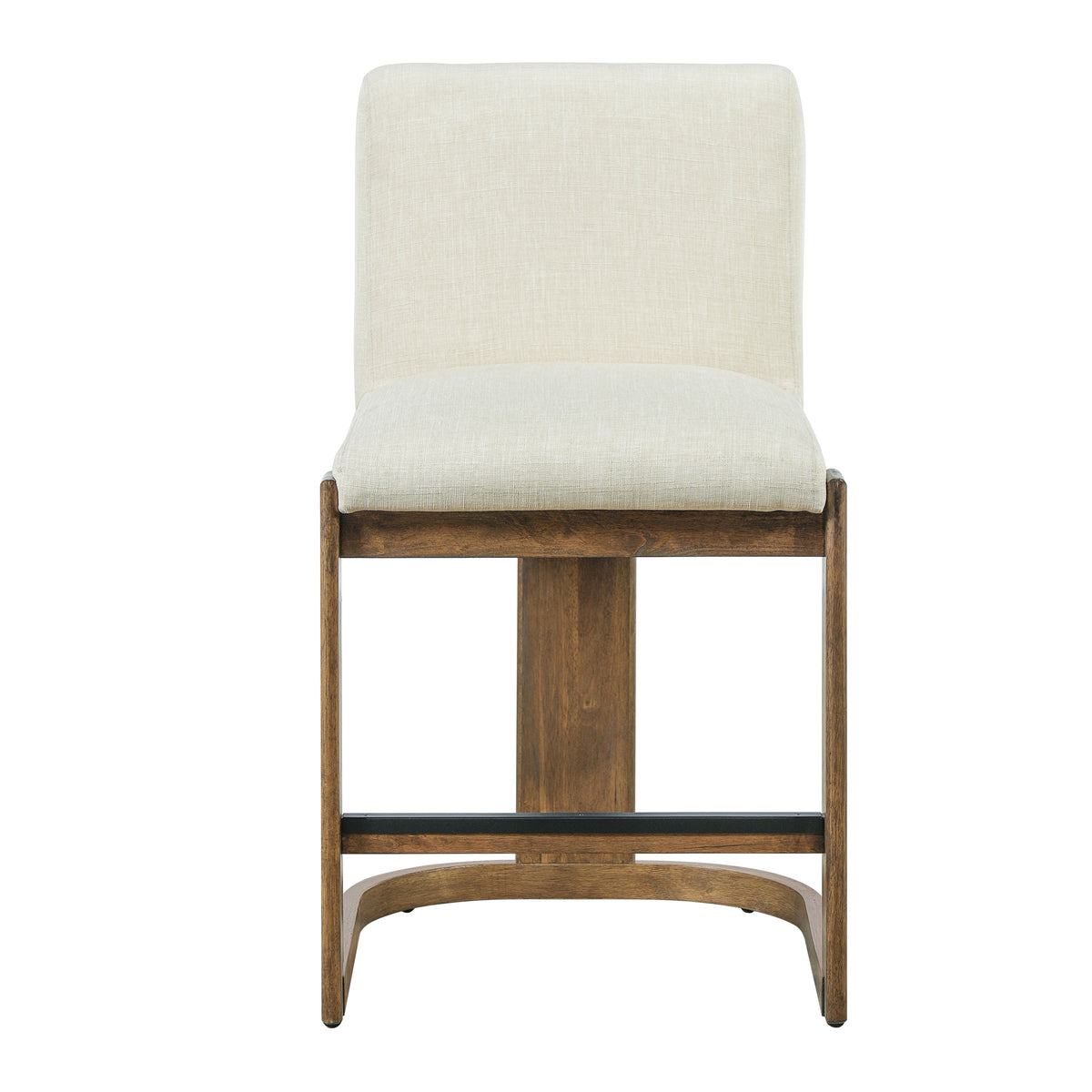 Modern Bar Stools Set of 2, 24" Solid Wood Counter Height Barstools, photo 6 of 9