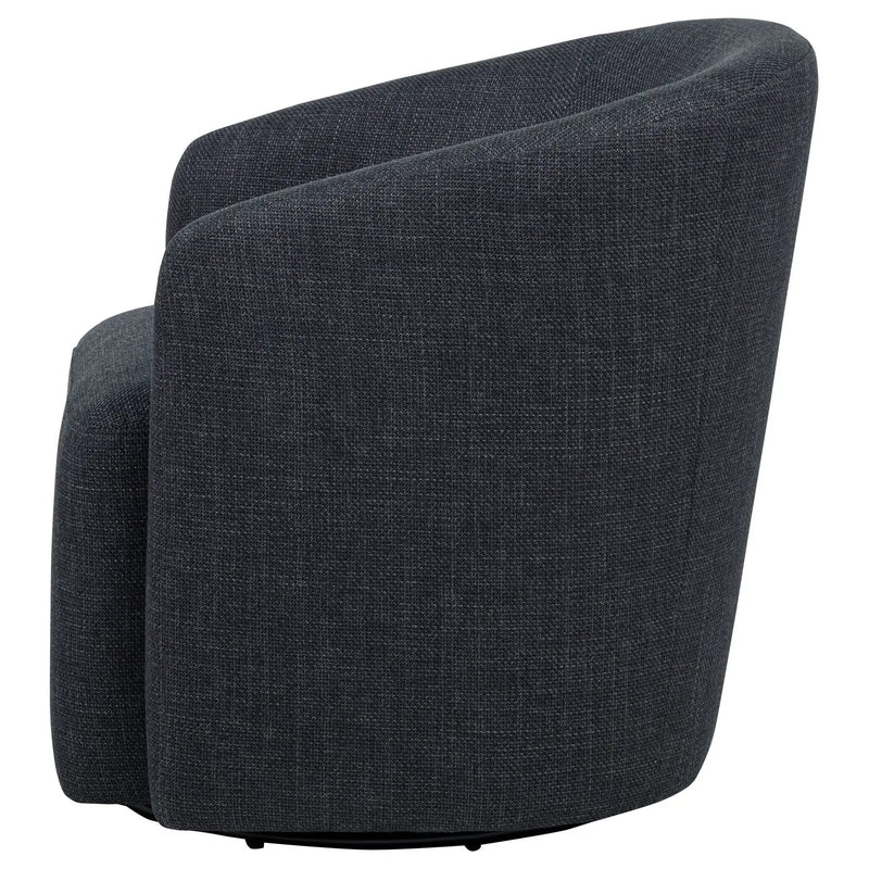Mossbrook Fabric Upholstered Swivel Accent Chair Anthracite by Unique Piece Furniture