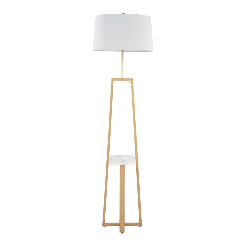 Cosmo - Shelf Contemporary / Glam Floor Lamp by HouseOfZazla