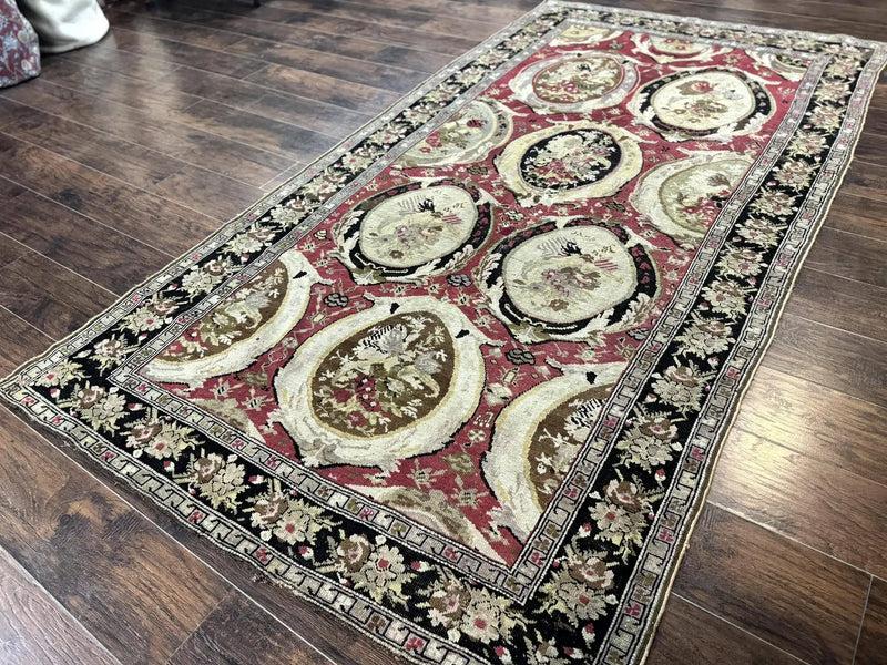 Antique Caucasian Karabakh Rug 5x10 by Jewel Rugs