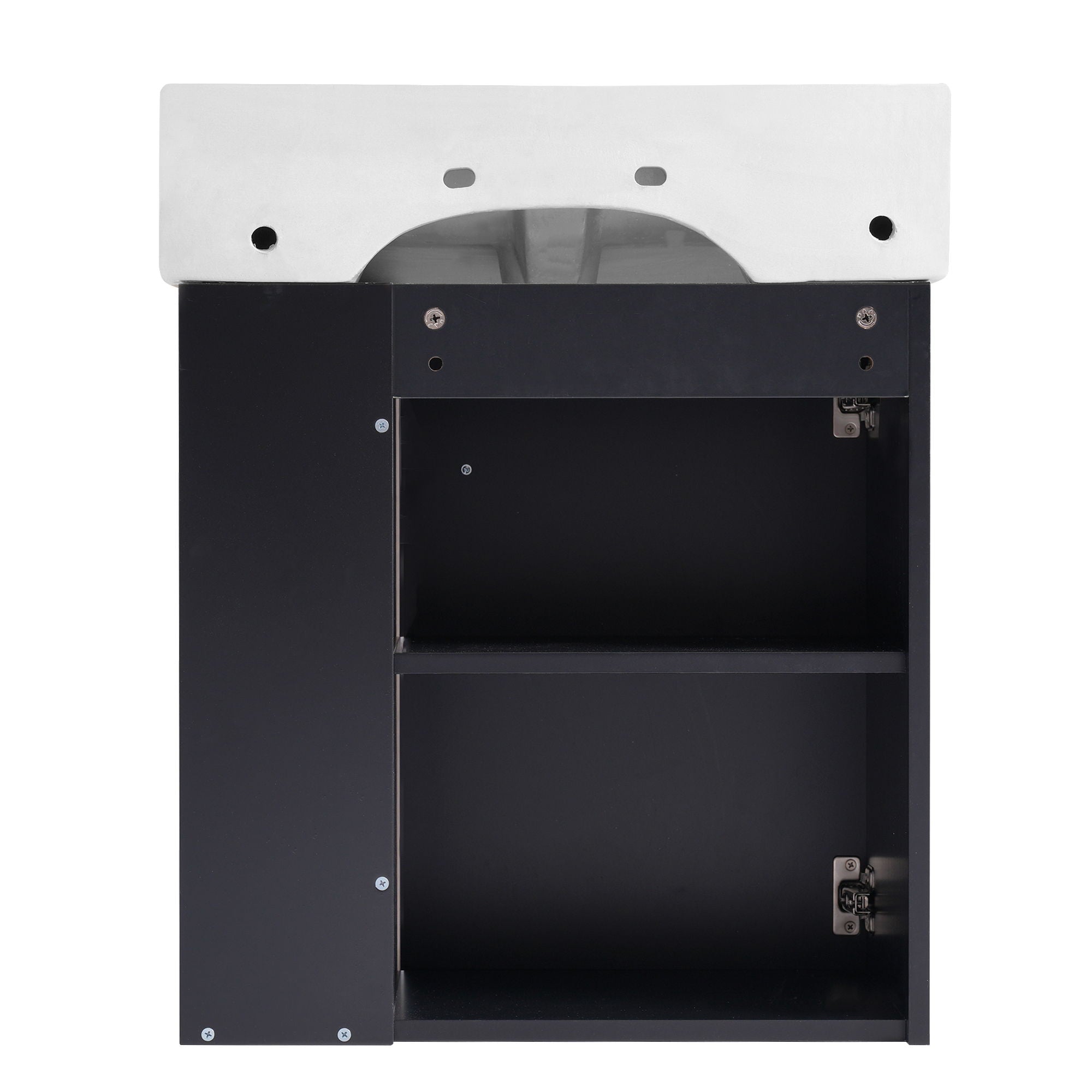 Modern Floating Bathroom Vanity With Ceramic Basin Perfect For Small Bathrooms by HouseOfZazla