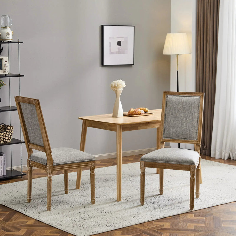 French Country Style Dining Chair With Upholstered Seating And Fluted Legs by HouseOfZazla