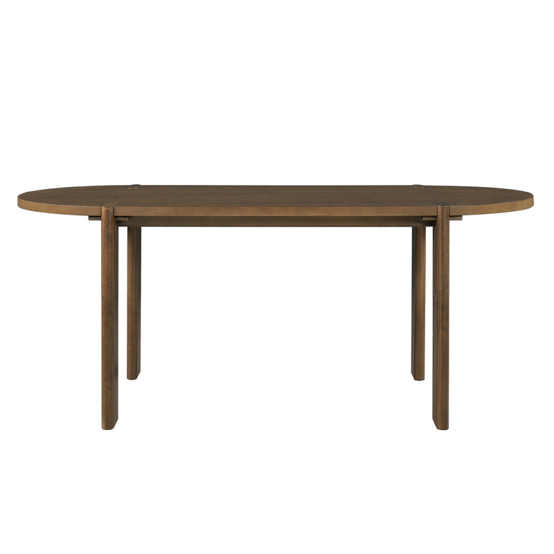 Modern Wooden Dining Table for 4 to 6 People, 71" Large by HouseOfZazla