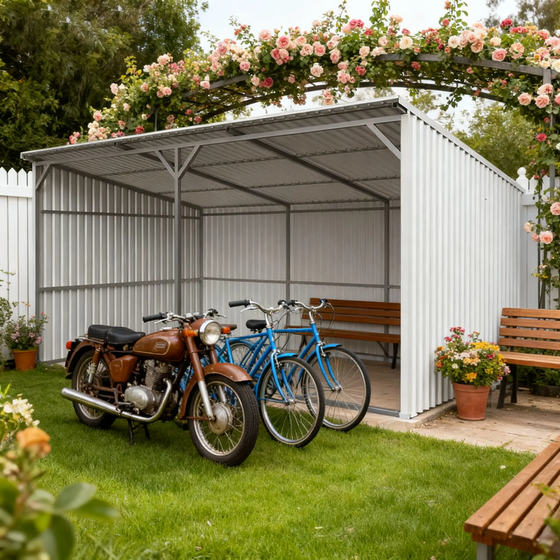 20Ft x 12Ft Livestock Metal Shed – Heavy-Duty Steel Shelter by HouseOfZazla