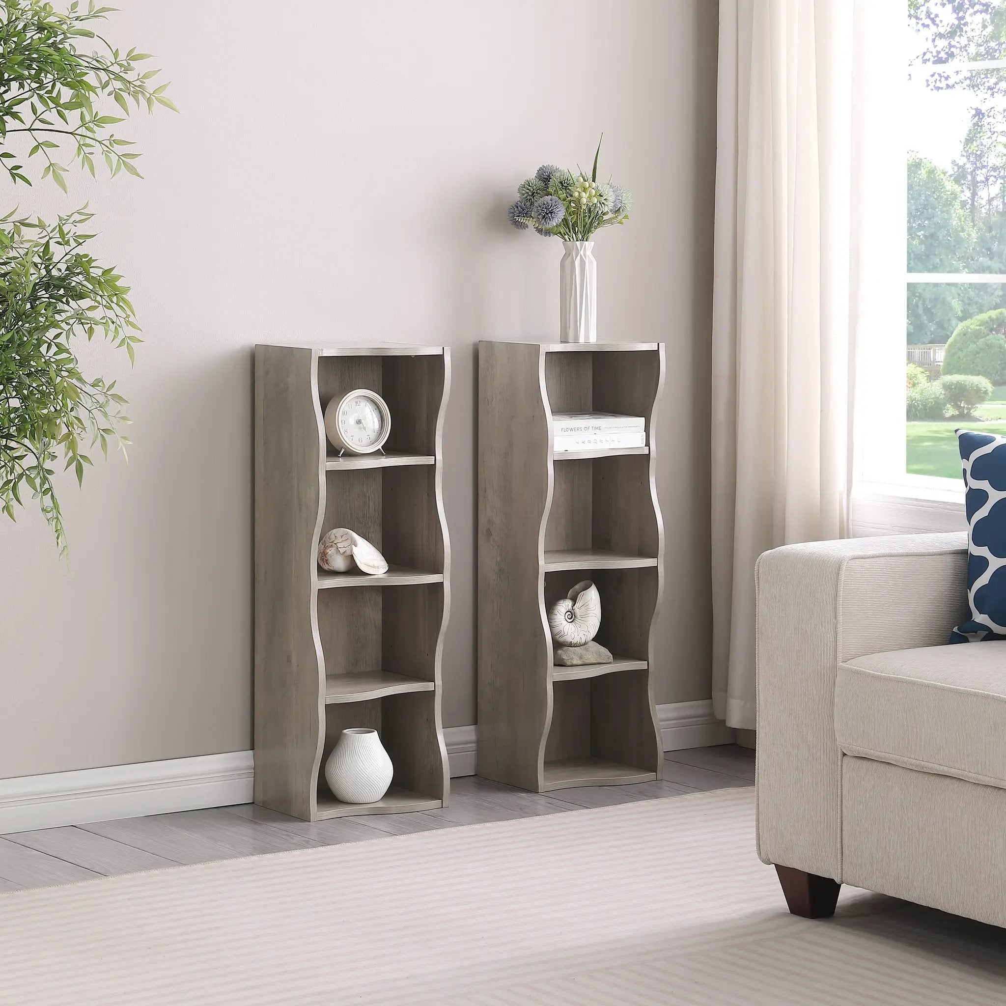 8-Layer Adjustable Shelf Ultra-Thin Bookshelf by HouseOfZazla