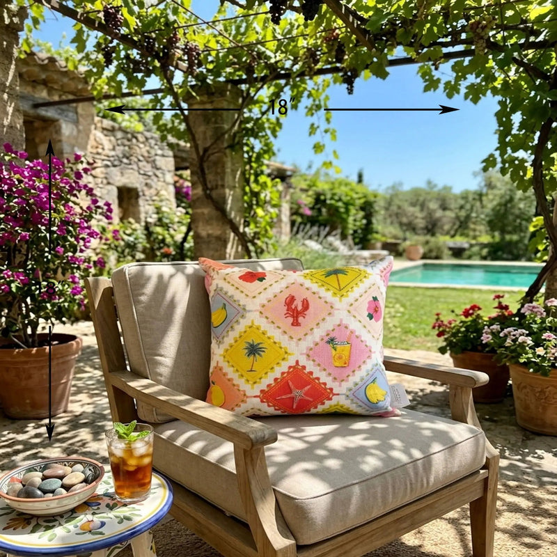 Outdoor Pillows, Weather Resistant (Set of 2) - Multi by Unique Piece Furniture