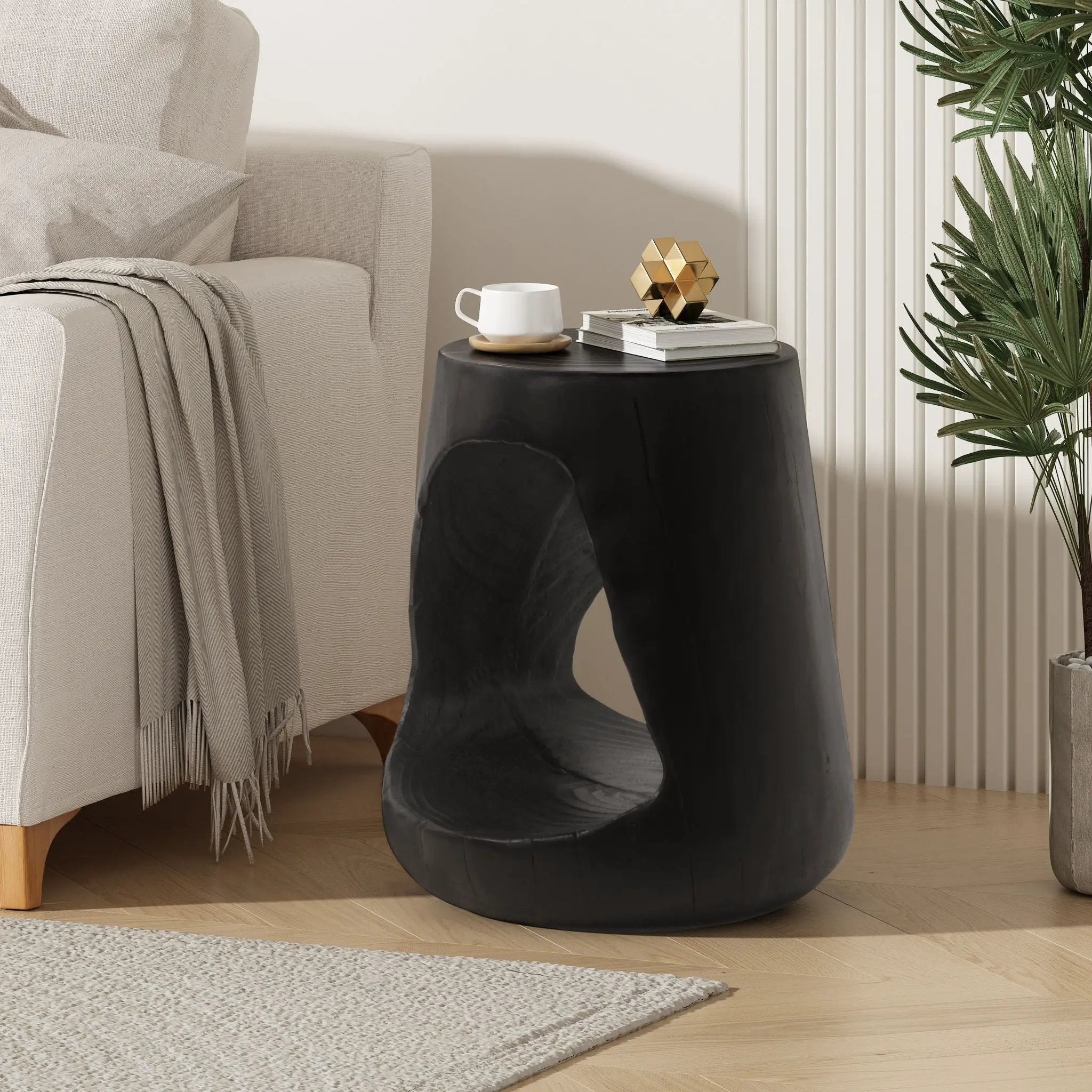 Hollow Side Table, Durable and Weather Resistant by HouseOfZazla