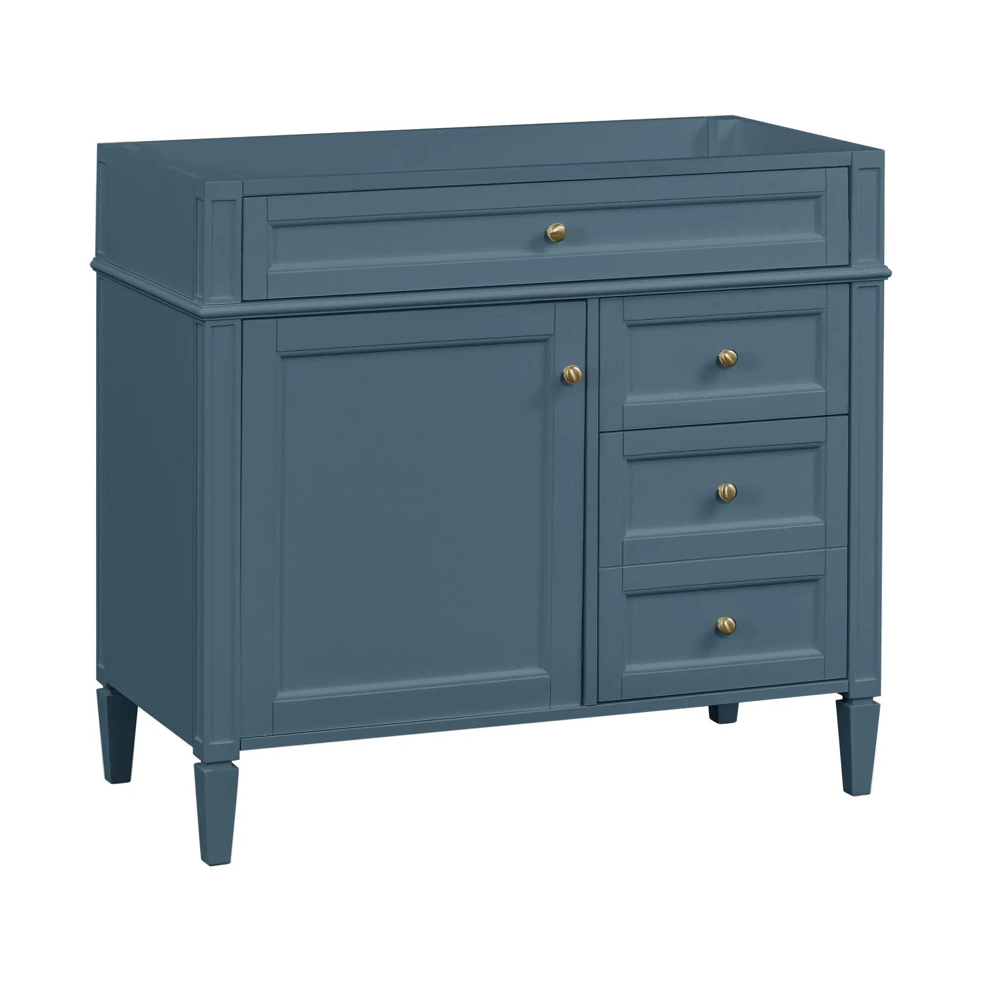 Bathroom Vanity With 2 Drawers And Tip-Out Drawer, Storage Cabinet by Unique Piece Furniture