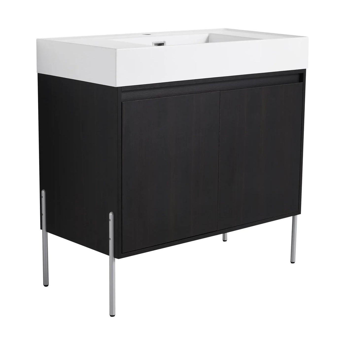 Freestanding Bathroom Vanity With Resin Sink And Storage Cabinet by HouseOfZazla