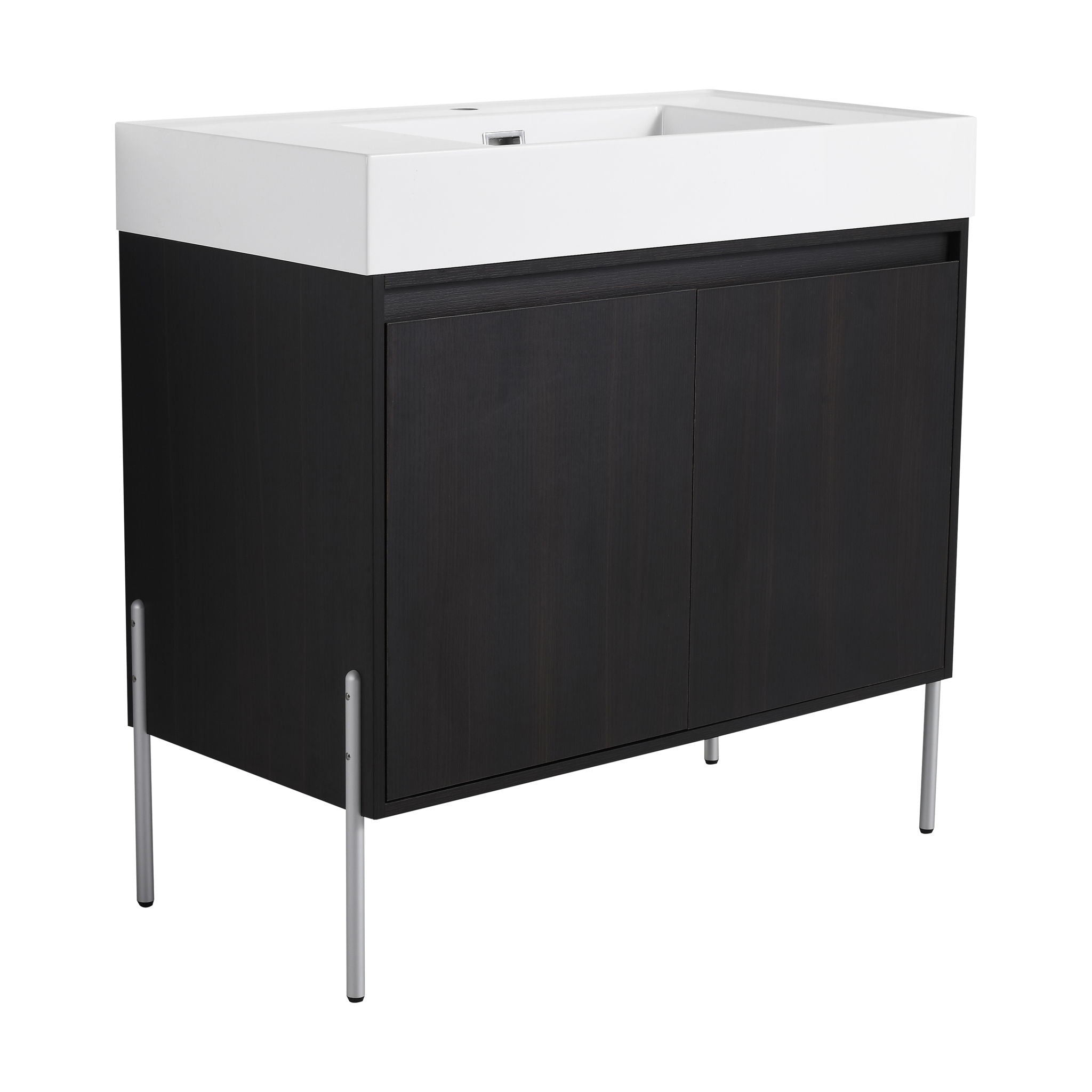 Freestanding Bathroom Vanity With Resin Sink And Storage Cabinet by HouseOfZazla
