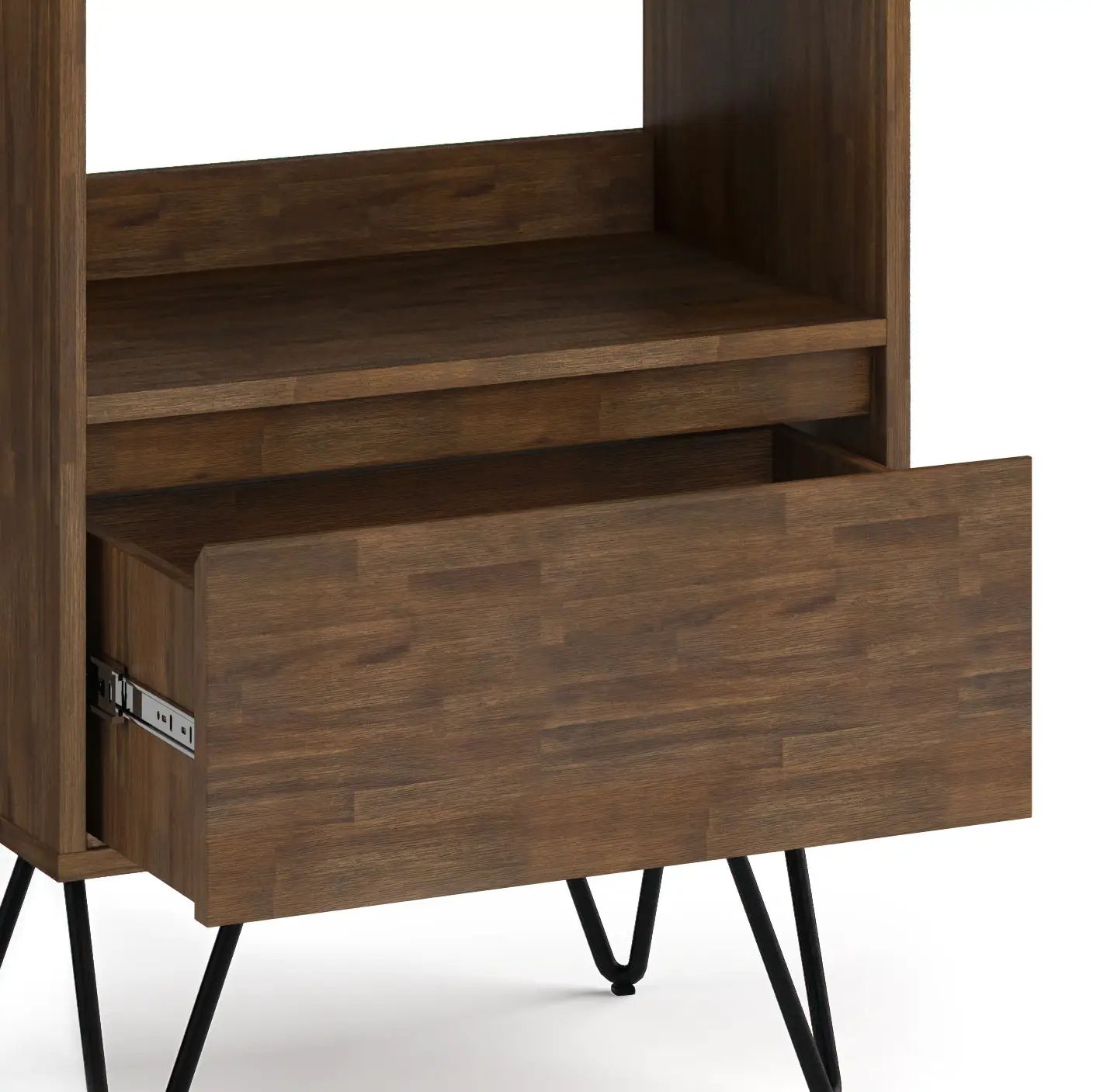 Chase - Tall Bookcase - Rustic Natural Aged Brown by HouseOfZazla