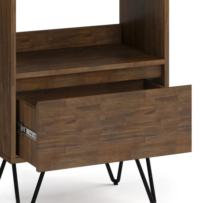 Chase - Tall Bookcase - Rustic Natural Aged Brown by HouseOfZazla