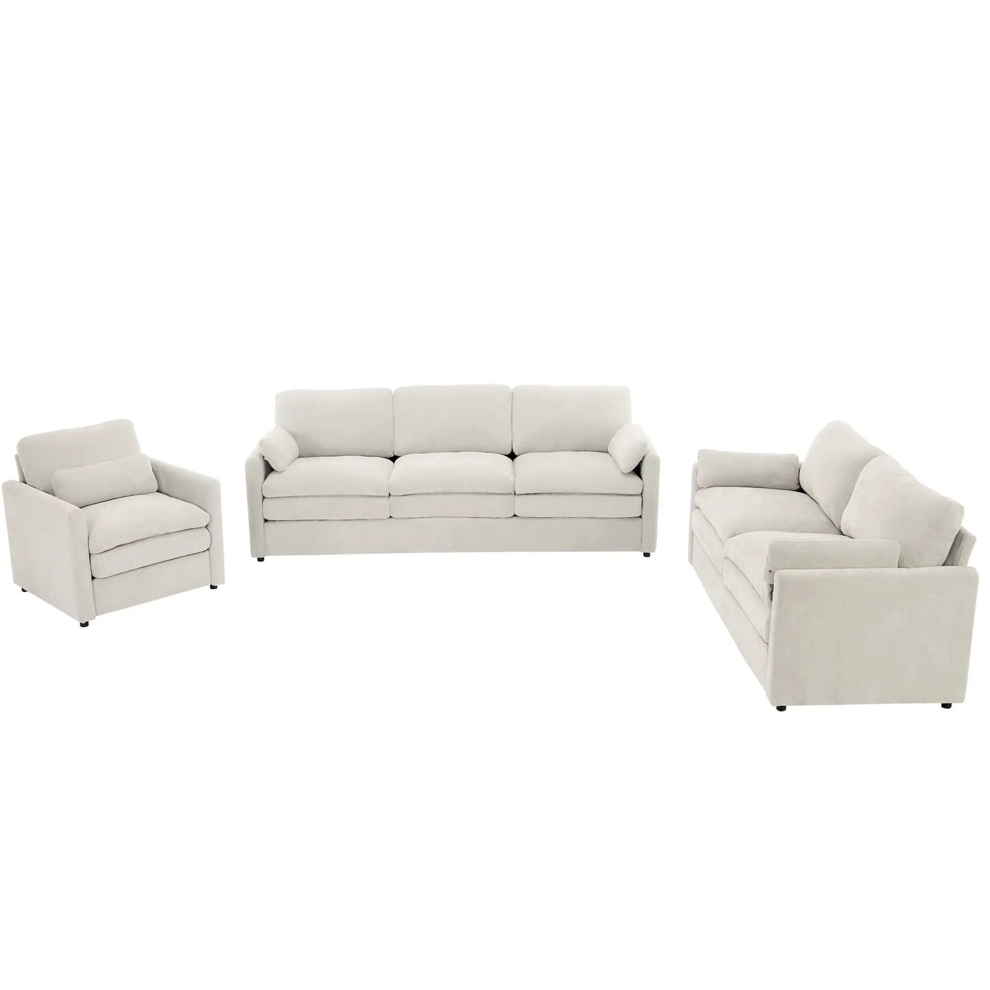 Cozy Upholstered Sofa Set For Living Room by HouseOfZazla