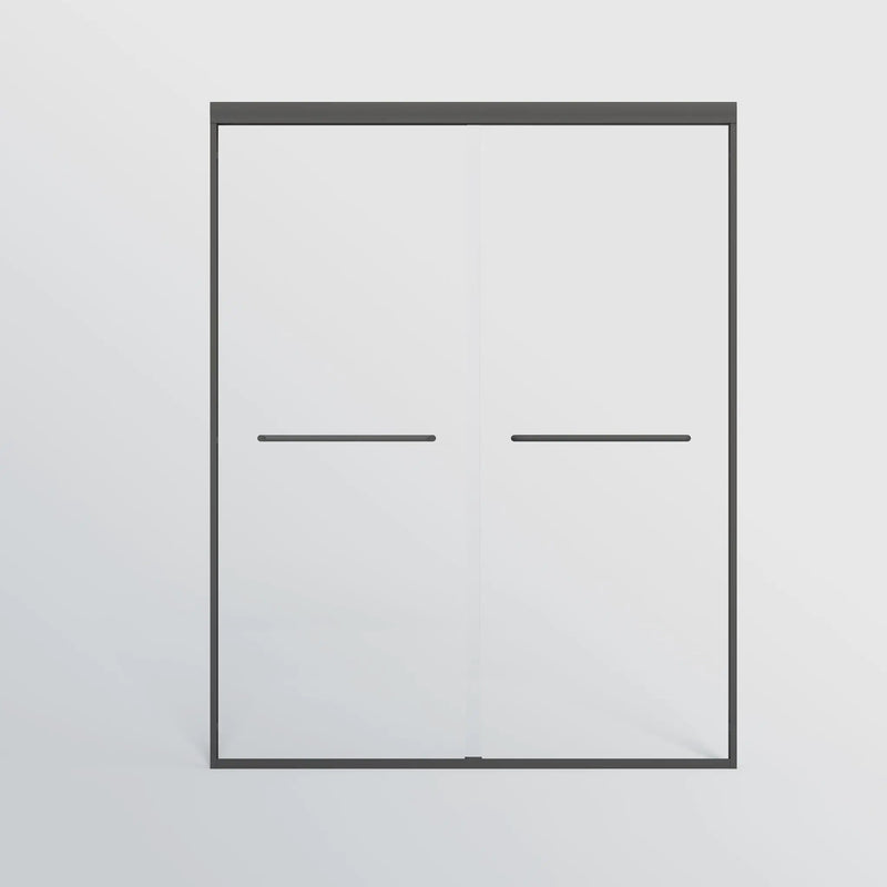 Double Sliding Shower Door, Semi-Frameless Bypass Bathroom Sliding Door With 1/4" (6 Mm) Tempered Glass For Walk-In Shower by HouseOfZazla