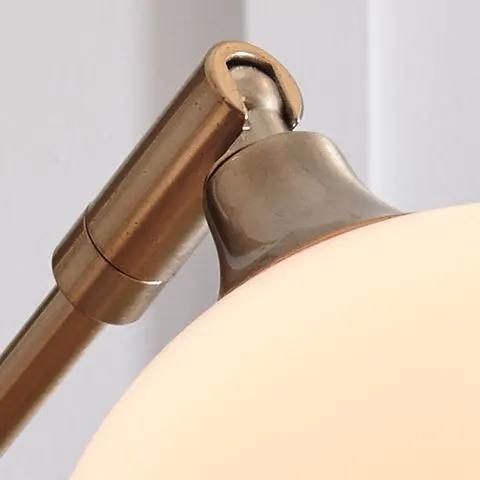 Taliya - Metal Arc Lamp - Champagne / White by Unique Piece Furniture
