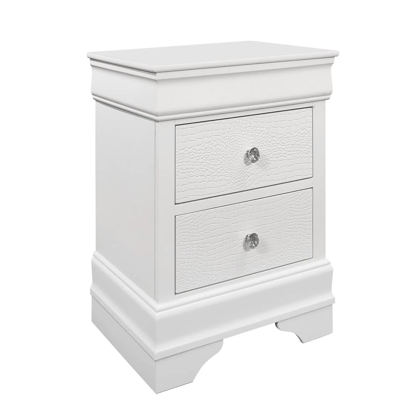 Shaker - Crocodile Metallic Nightstand by Unique Piece Furniture