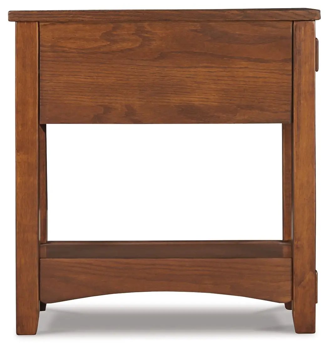 Breegin - Chair Side End Table - 1 Drawer - Brown by Unique Piece Furniture