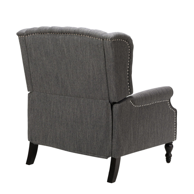 Dunham Contemporary Fabric Tufted Oversized Pushback Recliner by HouseOfZazla