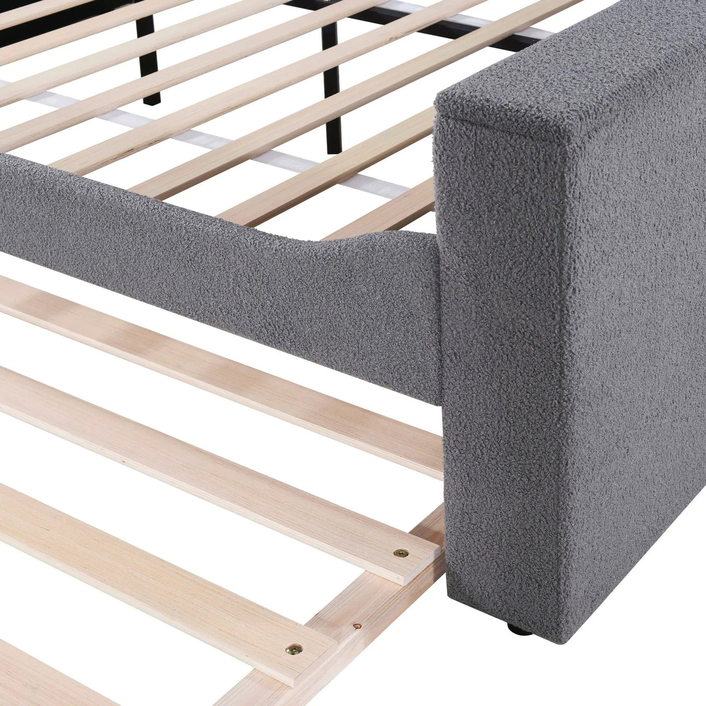 Upholstered Daybed With Storage Armrests, Trundle And Latest Integrated tooth Audio System by HouseOfZazla