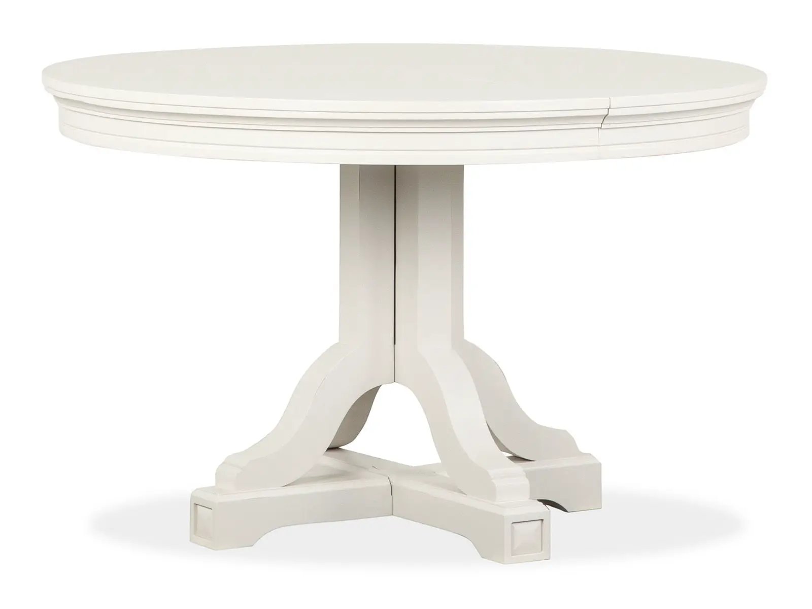 Willowbrook - Extendable 48" Round Dining Table - Egg Shell White by Unique Piece Furniture
