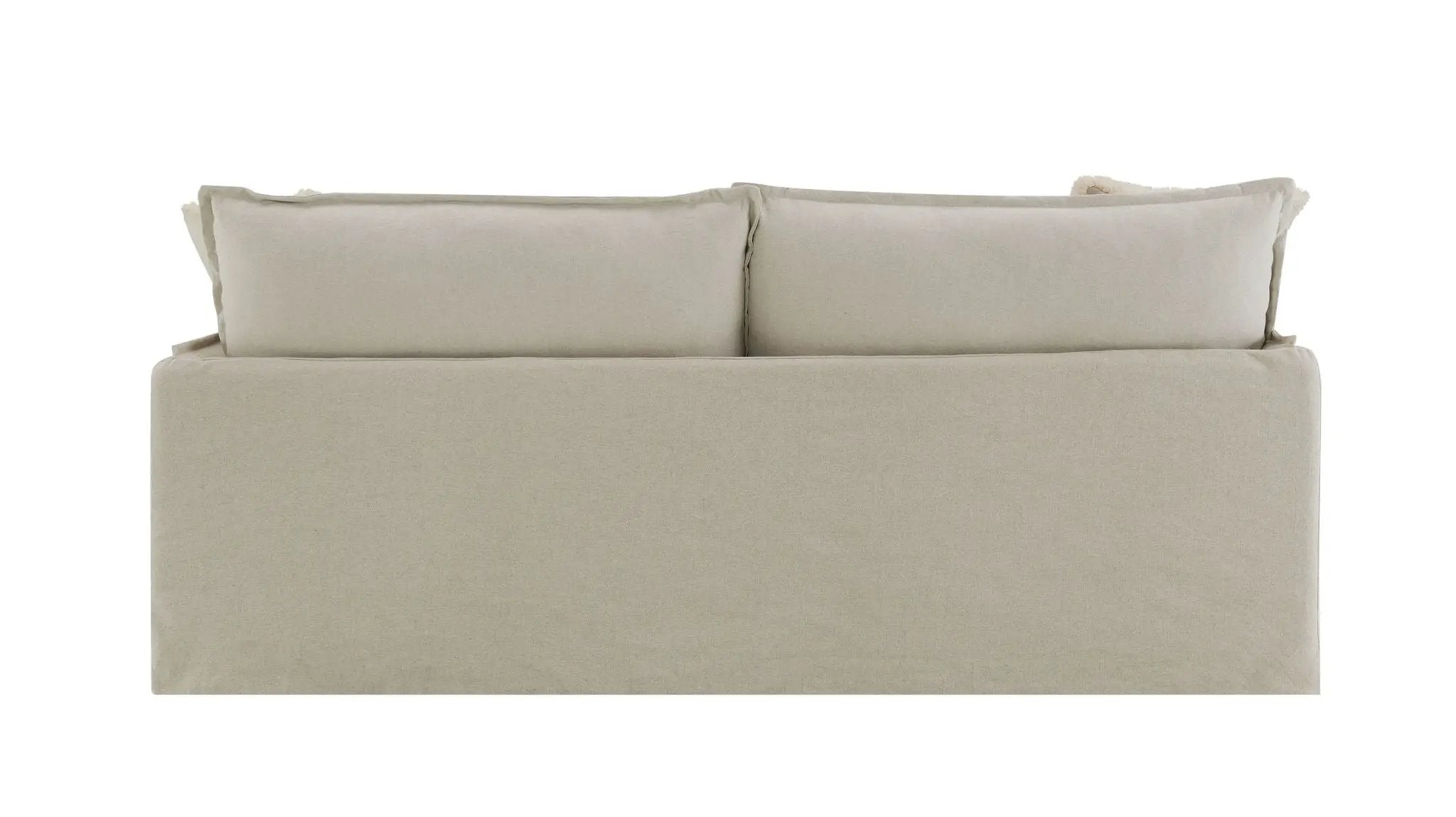 Upendo - Pattern Linen Sofa With 2 Toss Pillows - Beige by HouseOfZazla