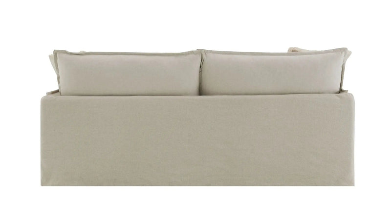 Upendo - Pattern Linen Sofa With 2 Toss Pillows - Beige by HouseOfZazla
