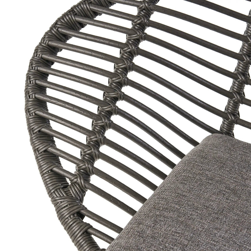 Cordella Outdoor Woven Wicker Chairs with Cushions, Set of 2 by HouseOfZazla