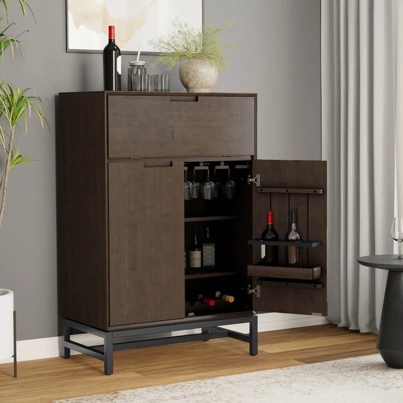 Banting - Bar Cabinet - Walnut Brown by HouseOfZazla
