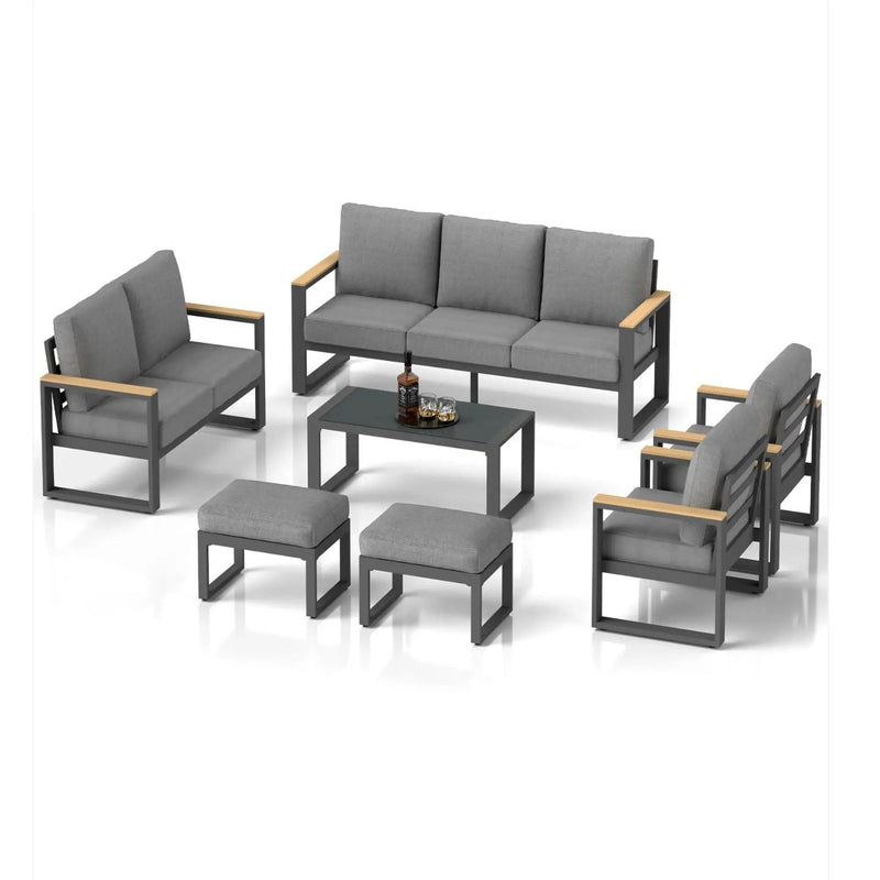 Modern Outdoor Sofa Set With Coffee Table by HouseOfZazla