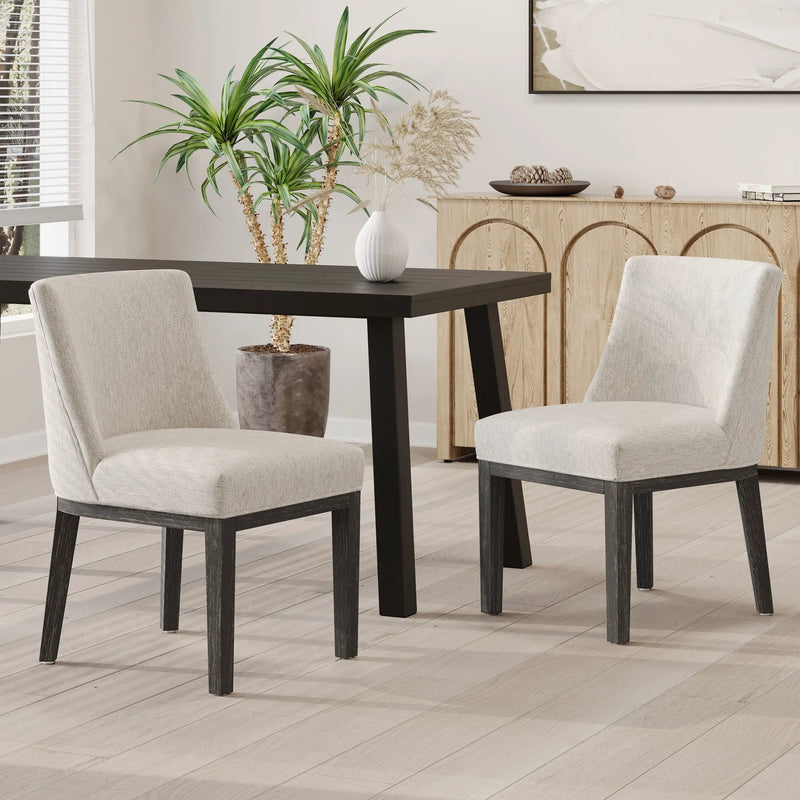Modern Dining Chair With Durable Fabric Upholstery And Sturdy Wooden Frame (Set of 2) by HouseOfZazla