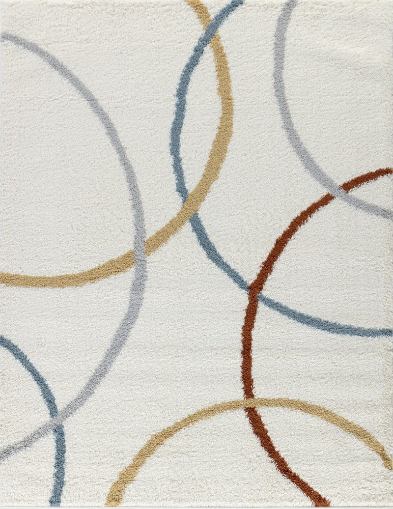 Loft Shag - 7'10" X 9'10" Polypropylene Shaggy Area Rug - Ivory by HouseOfZazla