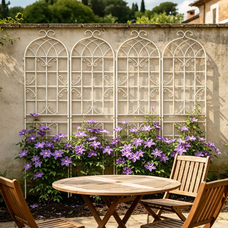 Metal Garden Rustproof Trellis For Climbing Plants Outdoor Flower Support by HouseOfZazla