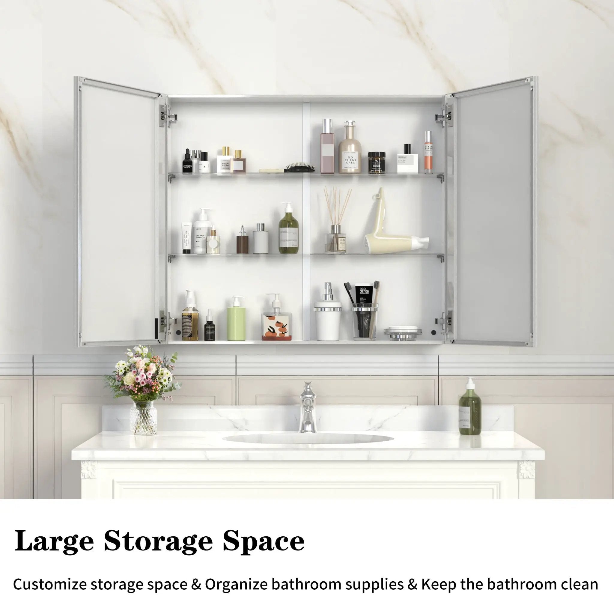 Medicine Cabinet, Wall Mounted Bathroom Mirror With Storage by HouseOfZazla