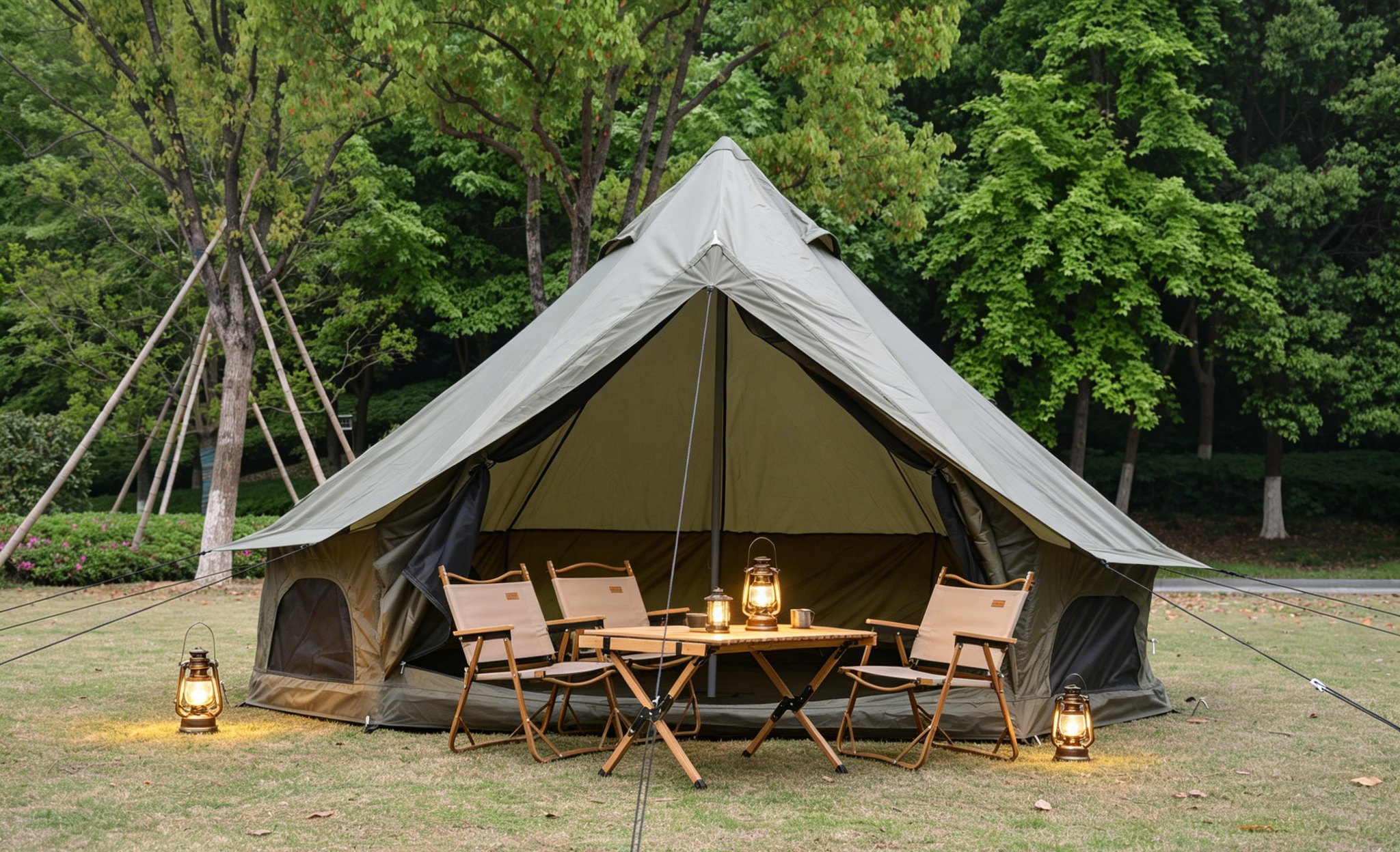 Oxford Bell Tent for Family Camping - Spacious 9.8ft Yurt by HouseOfZazla