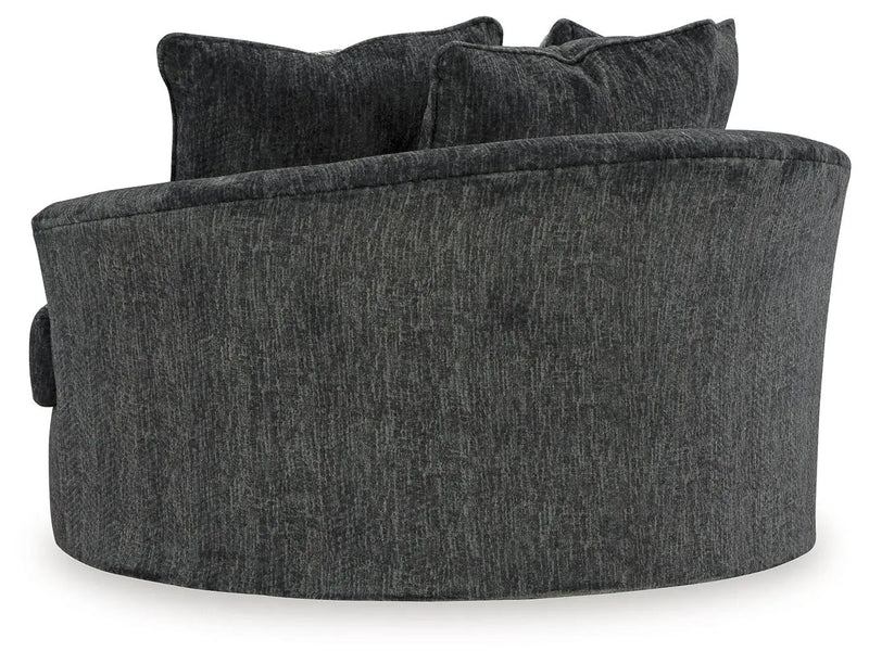 Biddeford - Oversized Swivel Accent Chair - Shadow by Unique Piece Furniture