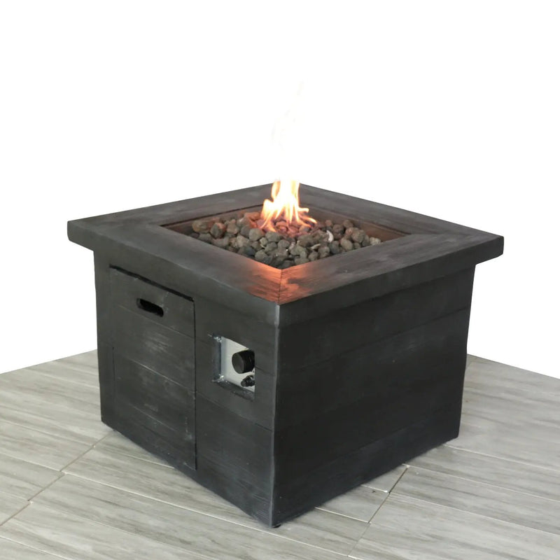 Fiber Reinforced Propane / Natural Gas Fire Pit Table - Charcoal by Unique Piece Furniture