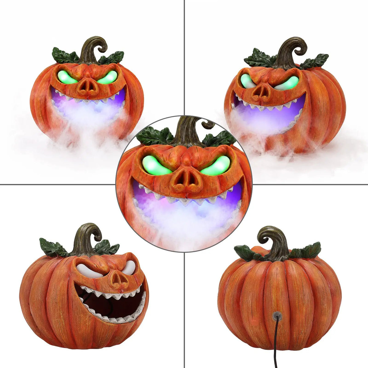 Halloween Pumpkin Monster Mist Sprayer, LED Light Up Fogger Figurine by HouseOfZazla