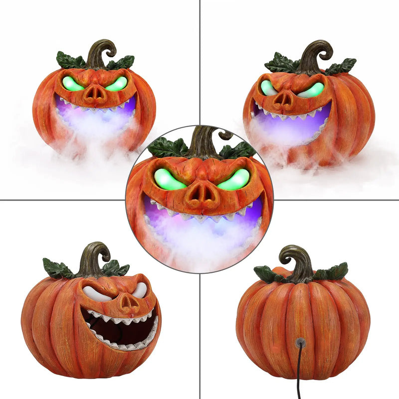 Halloween Pumpkin Monster Mist Sprayer, LED Light Up Fogger Figurine by HouseOfZazla