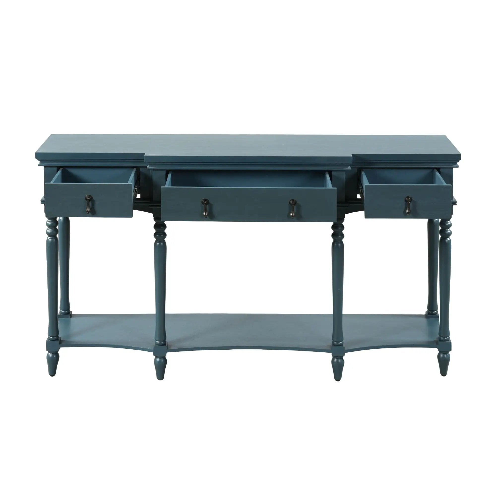 Retro Console Table With 3 Soft Close Drawers by HouseOfZazla