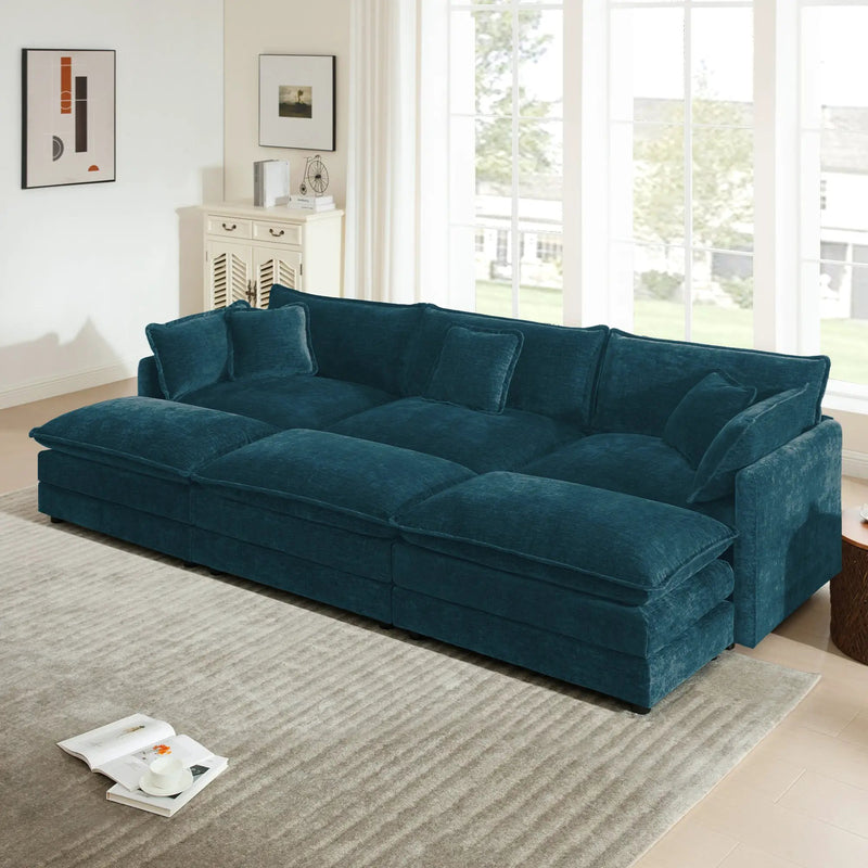 Comfortable Deep Seat Reversible Modular 3 Seater Sectional Sofa by HouseOfZazla