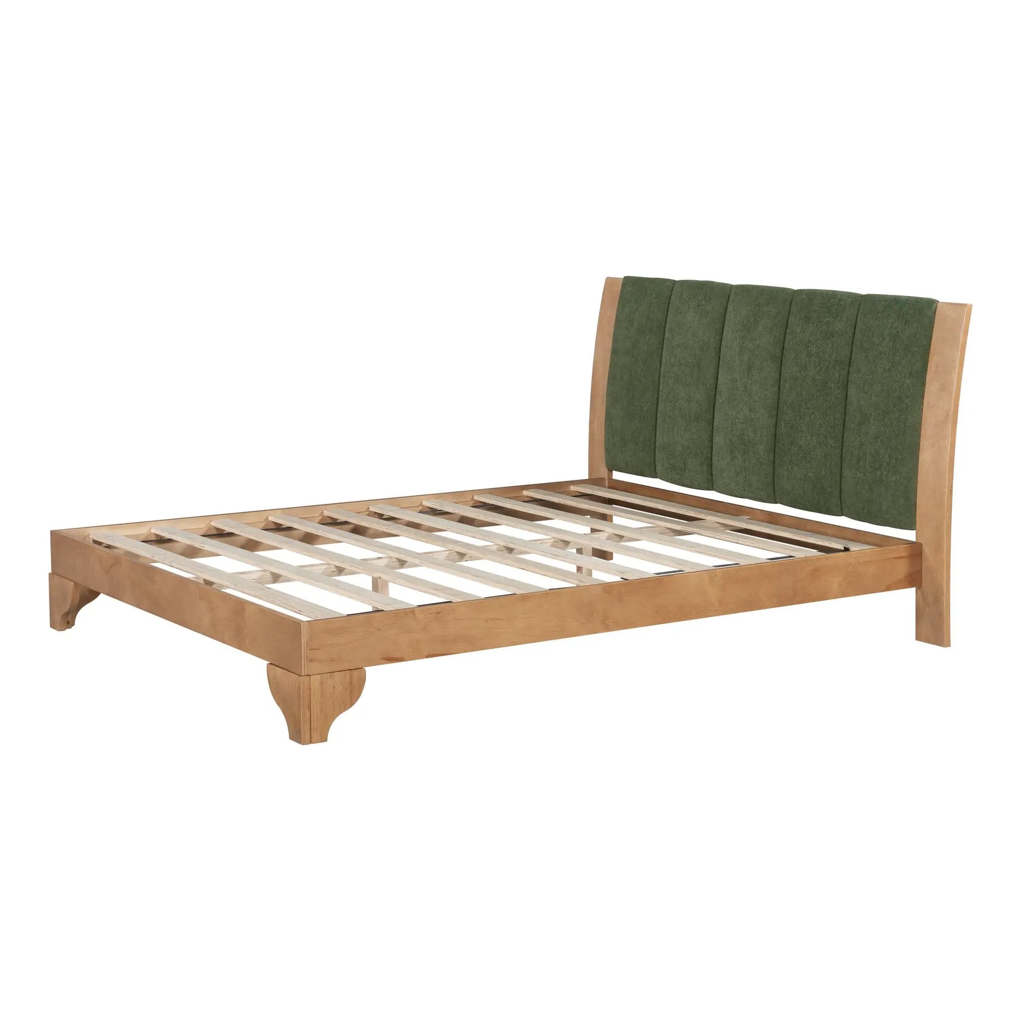 Premium Pine Wood Queen Bed Frame with Headboard by HouseOfZazla